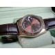 rolex replica day-date rose gold chocolate strip leather orologio copia imitazione