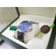 rolex replica cellini dual time blue dial strip leather orologio copia imitazione